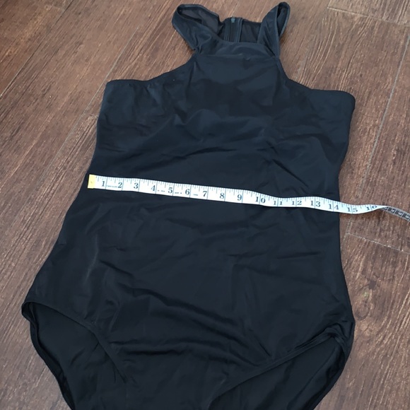 Women’s Balera black leotard - mesh, open back with zipper for ballet and dance - Picture 2 of 5